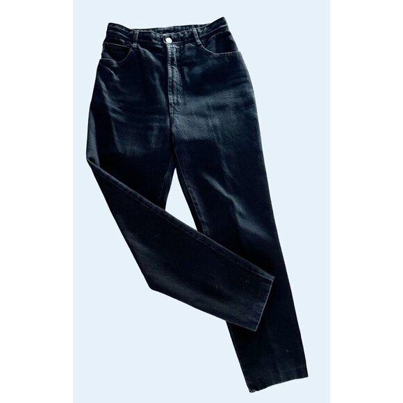Vintage BONGO 80s / 90s Hi Rise Black Mom Jeans Size 24 - Picture 1 of 8